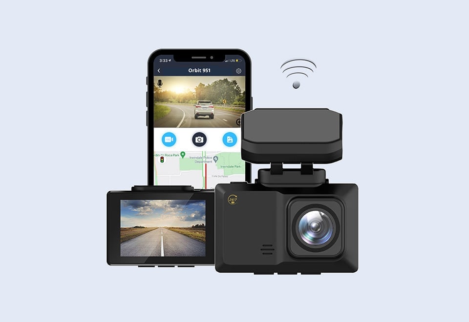 Car Dash Camera with Front and Rear Recording Lcd Screen and App Control - Image 4