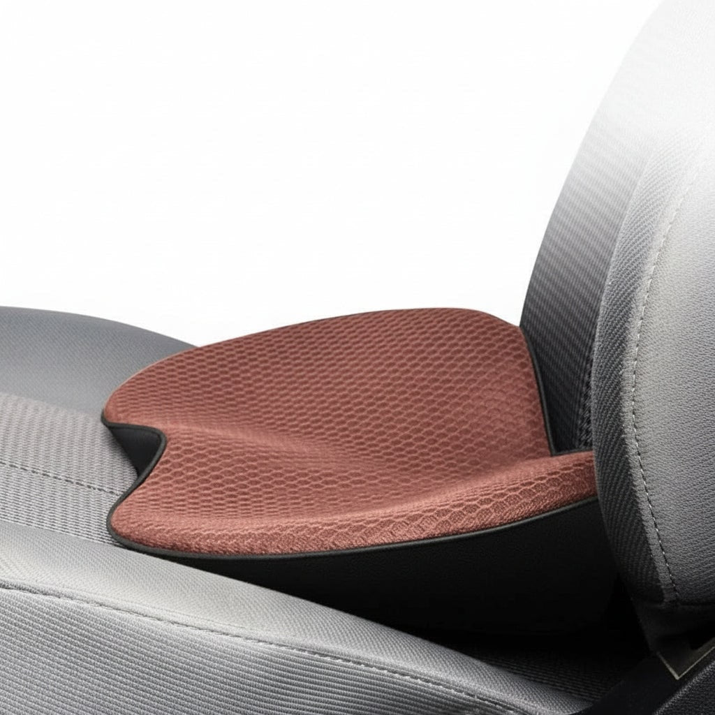 Car Seat Cushion with Ergonomic Contoured Support and Breathable Mesh Cover - Image 3