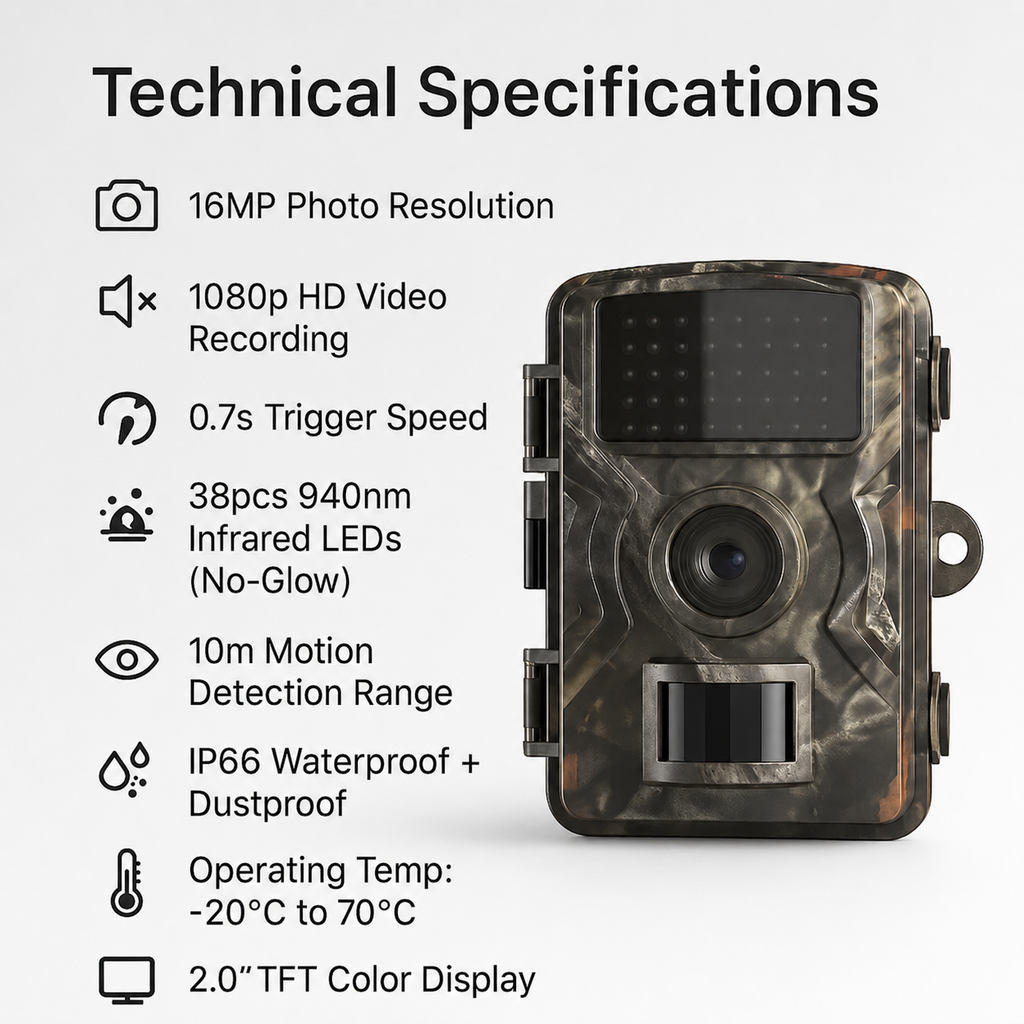 Cell Trail Camera with Night Vision and Waterproof Camouflage Design - Image 3