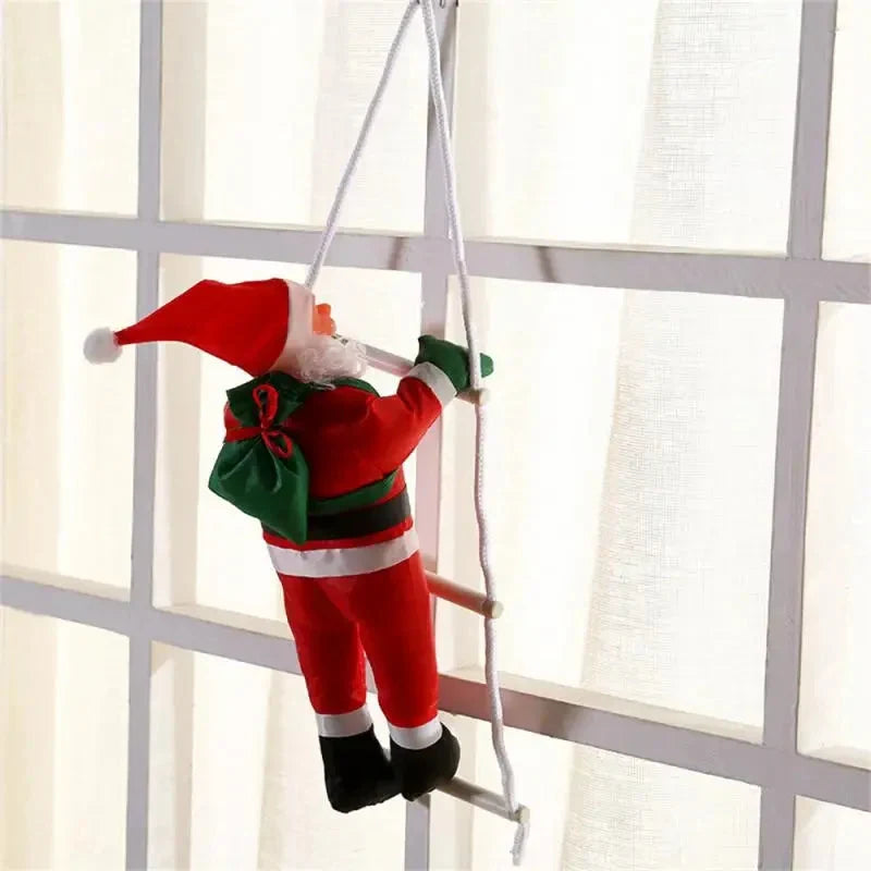 Christmas Decoration Climbing Santa with Rope Ladder Hanging Holiday Ornament - Image 2