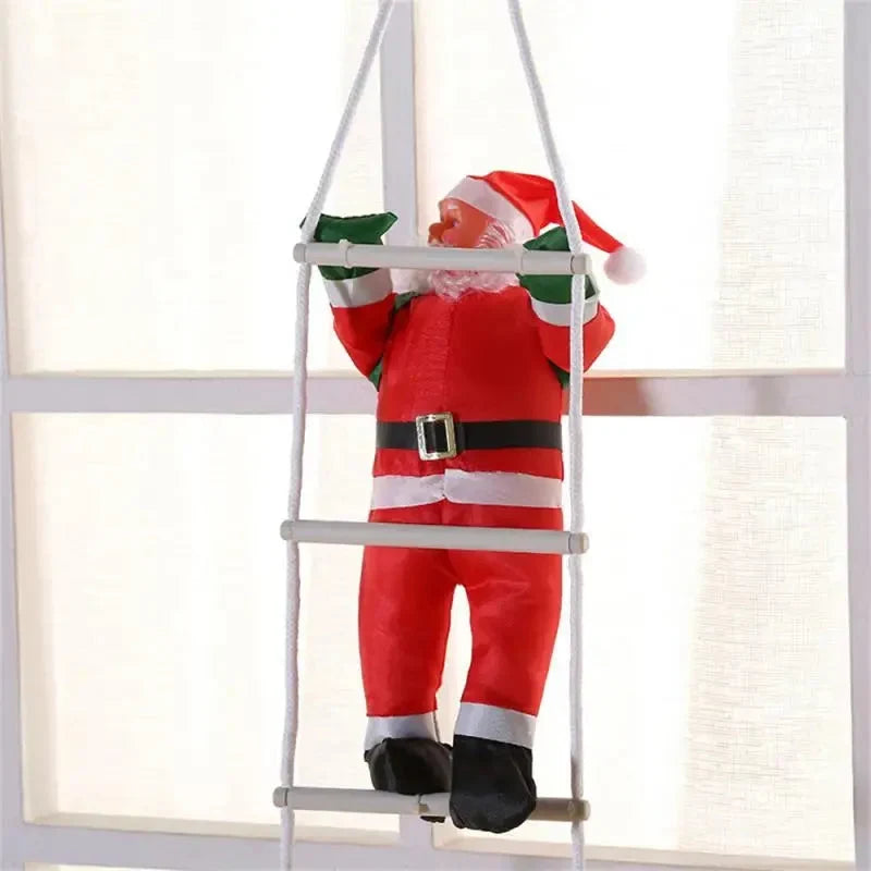 Christmas Decoration Climbing Santa with Rope Ladder Hanging Holiday Ornament - Image 3
