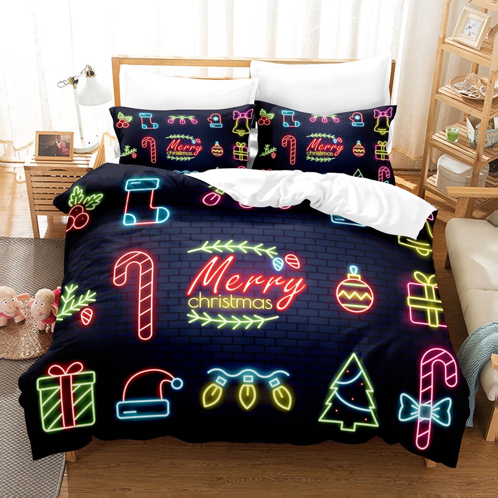 Christmas Digital Printed Duvet Cover Set with Pillowcases and Festive Holiday Bedding - Image 8