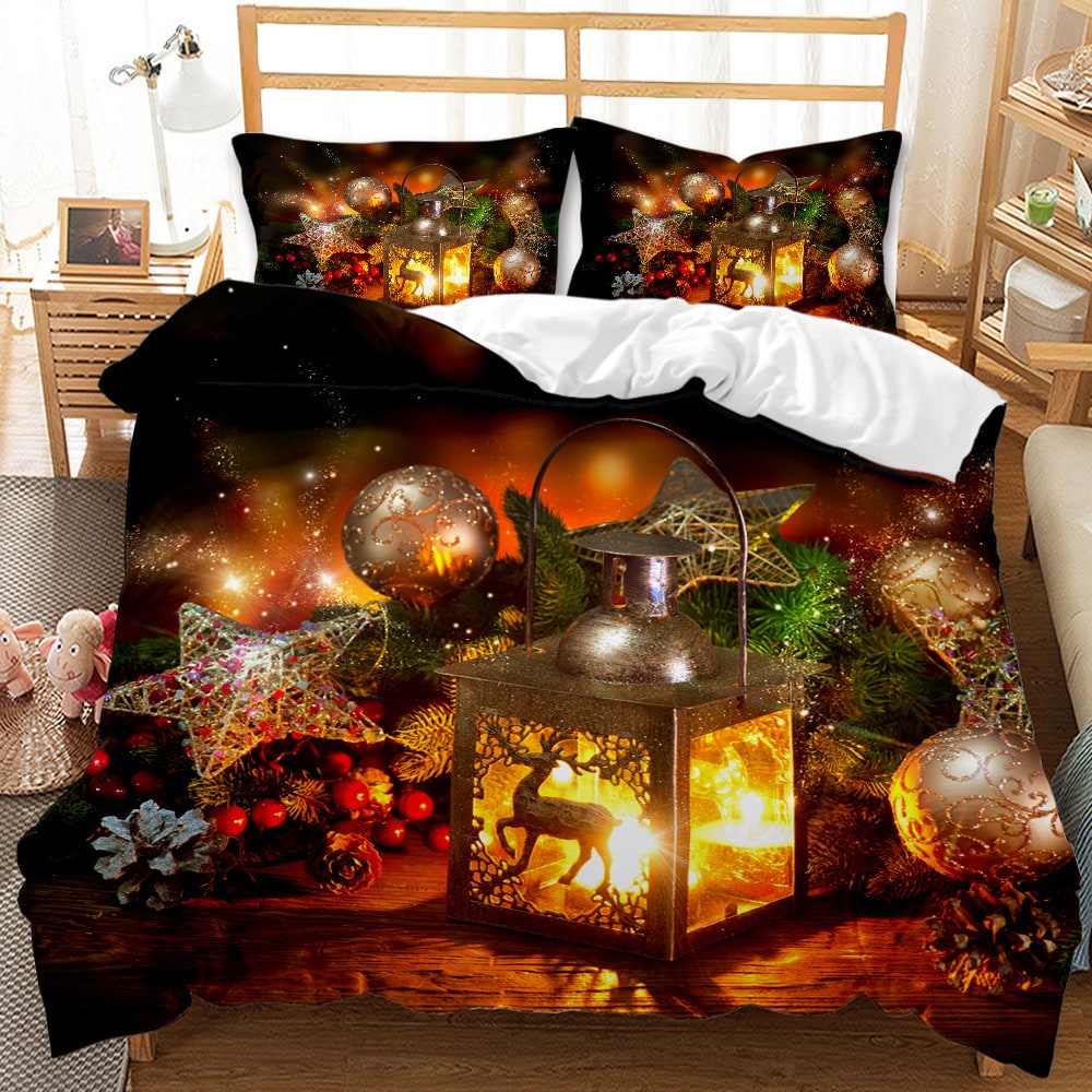 Christmas Duvet Cover Bedding Set with Matching Pillowcases and Digital Print - Image 6