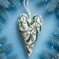 Christmas Embroidery Kit for Beginners with Heart-Shaped Ornament and Hoop - Image 7
