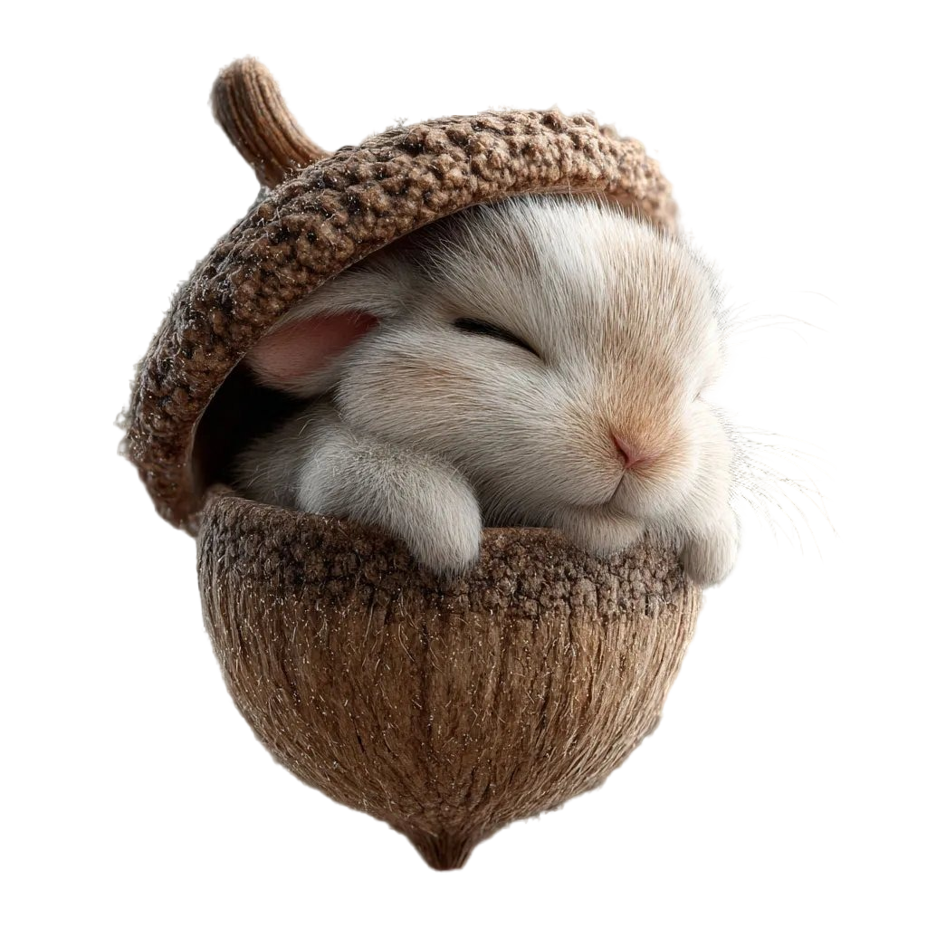 Christmas Ornament Woodland Animal Resin Acorn with LED Lights and Jute Hanging Rope - Image 1
