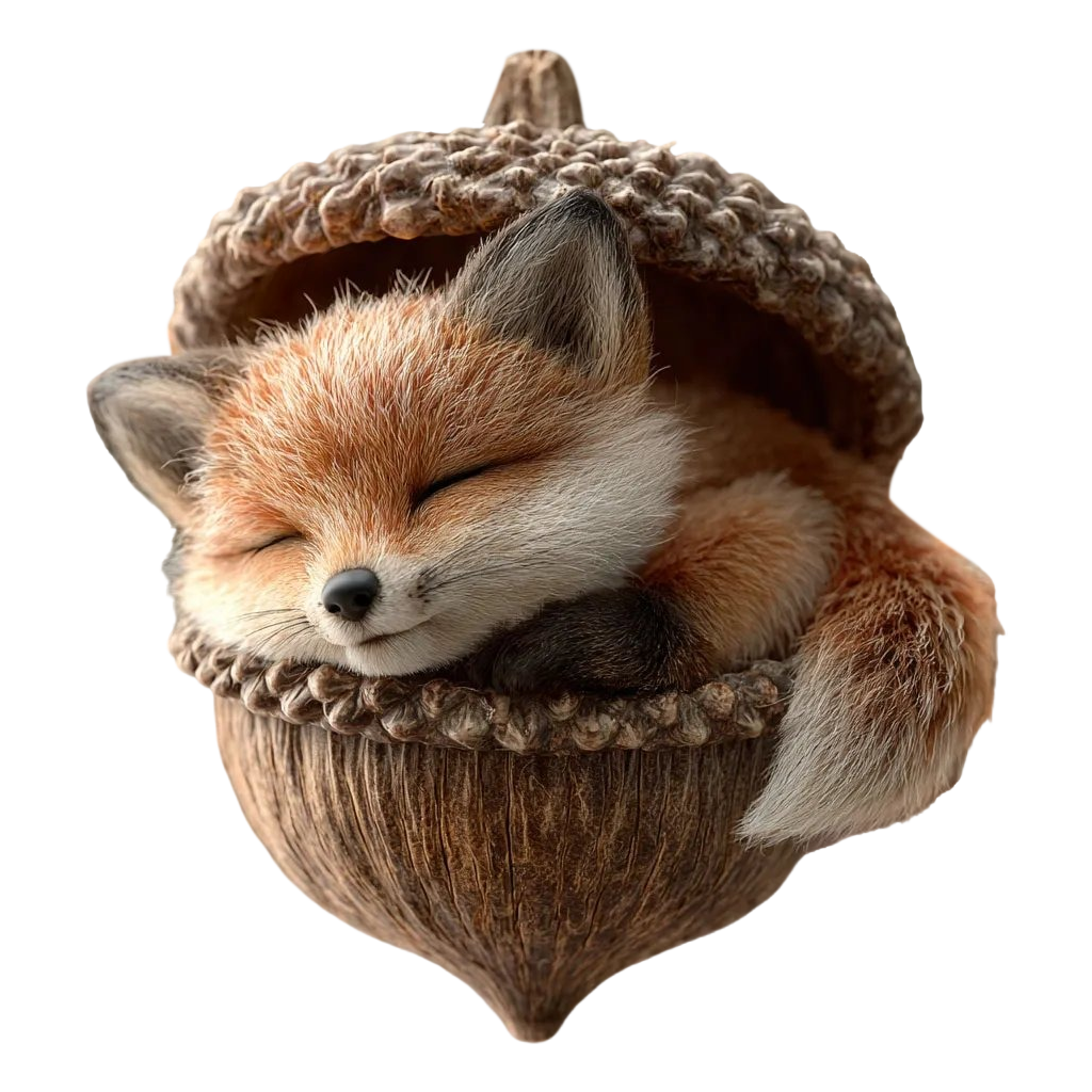 Christmas Ornament Woodland Animal Resin Acorn with LED Lights and Jute Hanging Rope - Image 5