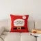 Christmas Pillow Cover Festive Decorative Square Throw with Embroidered Design - Image 1