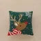 Christmas Pillow Cover Festive Decorative Square Throw with Embroidered Design - Image 4