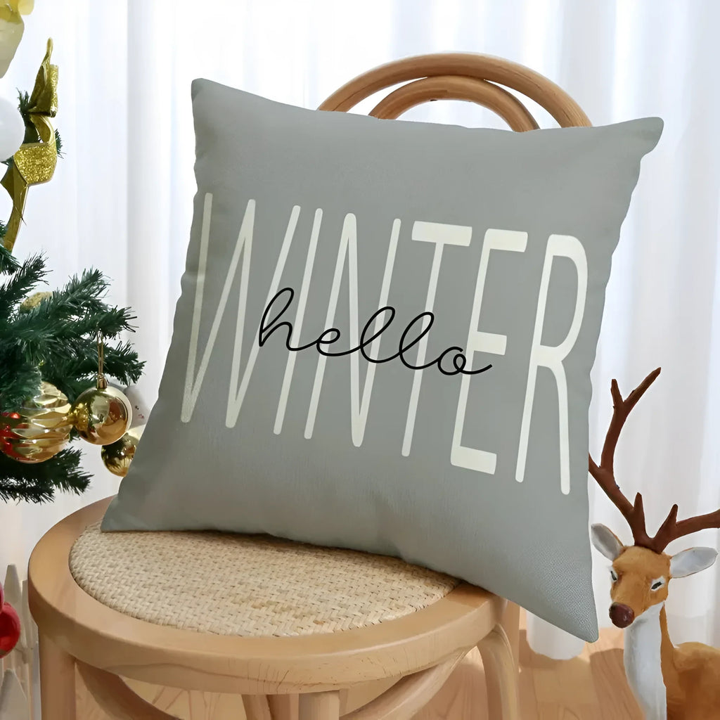 Christmas Pillow Covers Set of 4 with Hidden Zipper and Festive Holiday Prints - Image 5