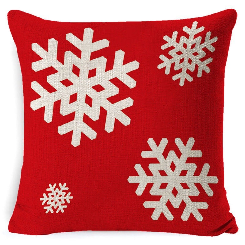 Christmas Pillow Covers with Linen-Look Fabric Festive Decorative Throw for Couch - Image 13
