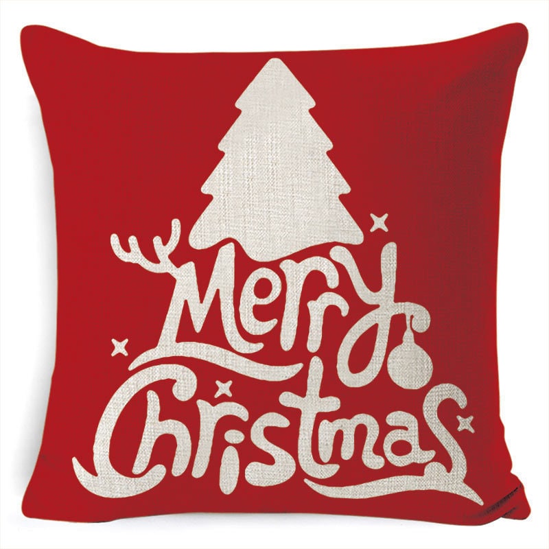 Christmas Pillow Covers with Linen-Look Fabric Festive Decorative Throw for Couch - Image 17