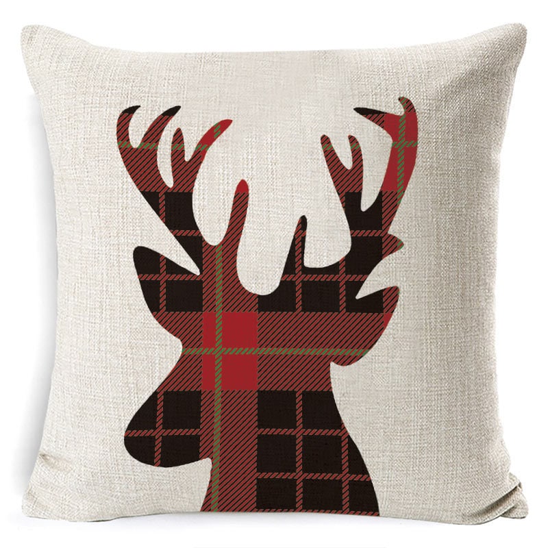 Christmas Pillow Covers with Linen-Look Fabric Festive Decorative Throw for Couch - Image 23
