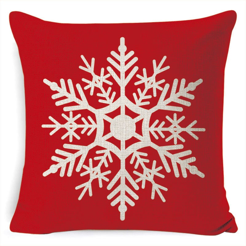 Christmas Pillow Covers with Linen-Look Fabric Festive Decorative Throw for Couch - Image 34
