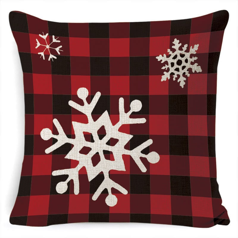 Christmas Pillow Covers with Linen-Look Fabric Festive Decorative Throw for Couch - Image 42