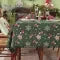 Christmas Tablecloth with Pom-Pom Fringe Festive Snowflake and Holiday Stocking Pattern - Image 6