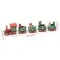 Christmas Train Decoration with Miniature Wooden Figures and Festive Holiday Design - Image 1