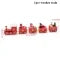 Christmas Train Decoration with Miniature Wooden Figures and Festive Holiday Design - Image 2