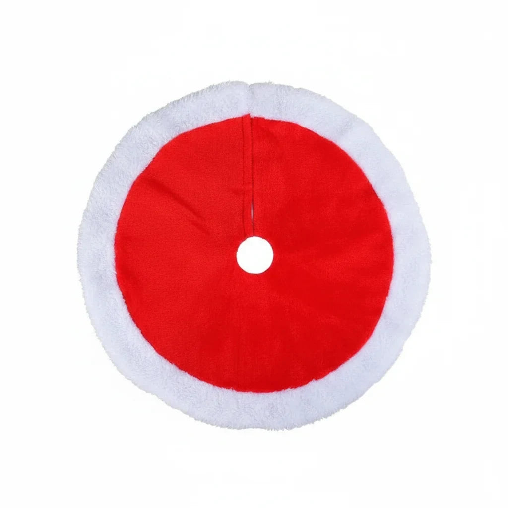 Christmas Tree Skirt with Plush Faux Fur and Soft Shaggy Fabric for Small - Image 2