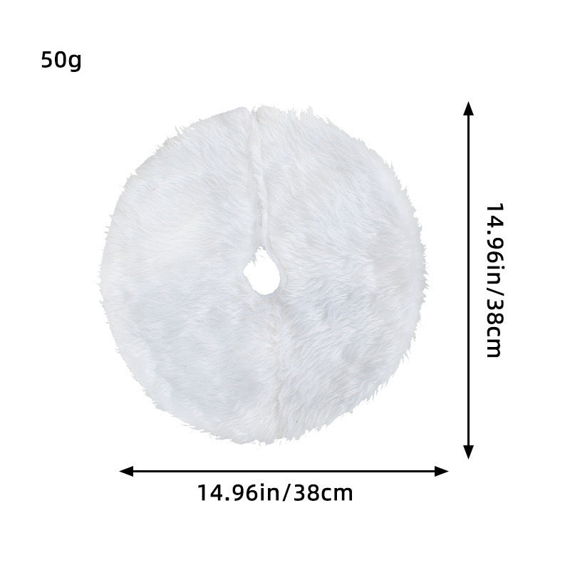 Christmas Tree Skirt with Plush Faux Fur and Soft Shaggy Fabric for Small - Image 8