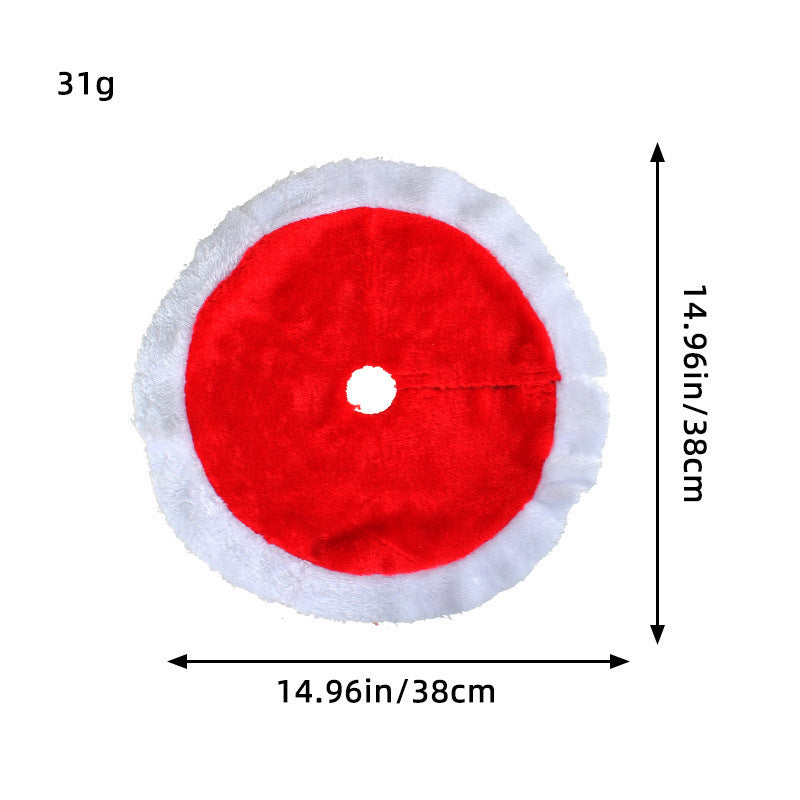 Christmas Tree Skirt with Plush Faux Fur and Soft Shaggy Fabric for Small - Image 9