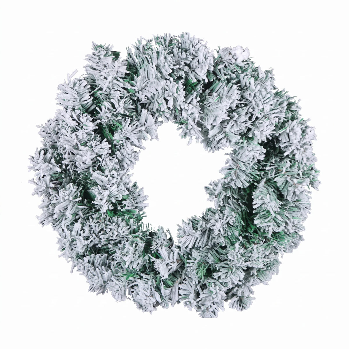 Christmas Wreath with Flocked Pine Needles and Snow-Covered Design for Front Door - Image 5