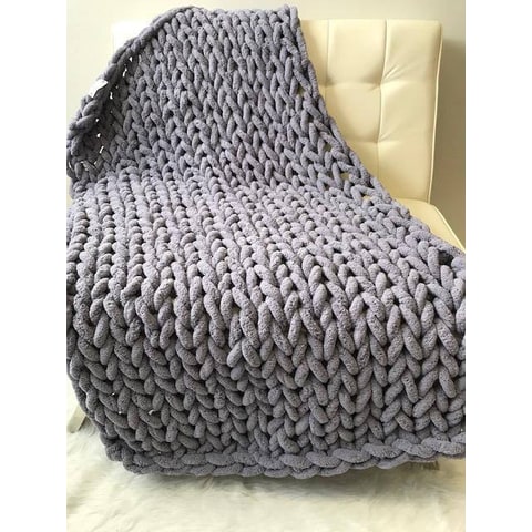 Chunky Knit Throw Blanket with Plush Chenille Weave and Oversized Loop Stitch - Image 10