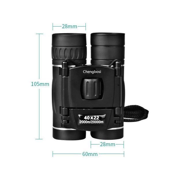Compact Folding Binoculars 40x22 with Bak4 Prism and Water-Resistant Design - Image 9