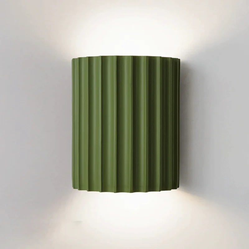 Contemporary Wall Sconce Light with Ribbed Ceramic Design and Up-Down Glow - Image 8