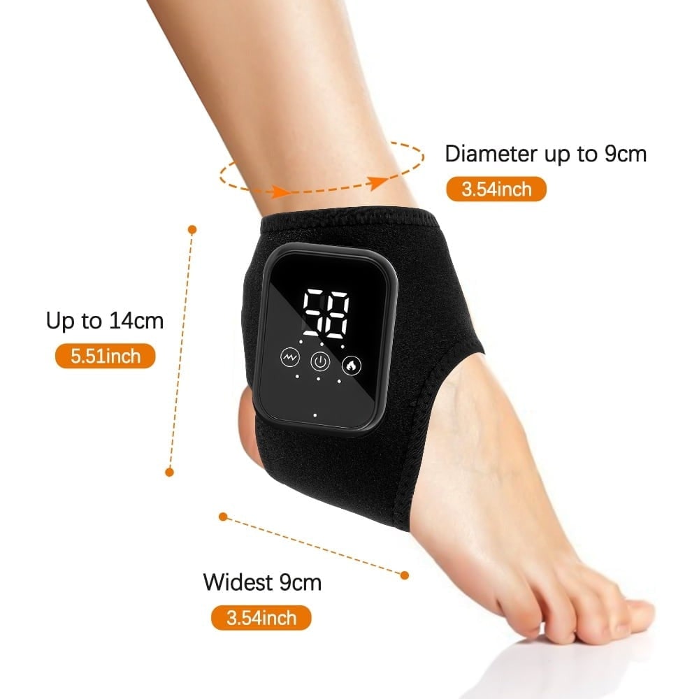 Cordless Ankle Wrap with Heat and Vibration Massage Rechargeable Digital Display - Image 9