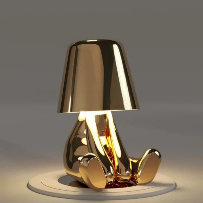Cordless Rechargeable Table Lamp with Touch Dimming and Metallic Finish - Image 10
