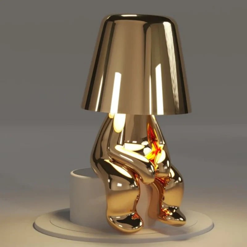 Cordless Rechargeable Table Lamp with Touch Dimming and Metallic Finish - Image 12