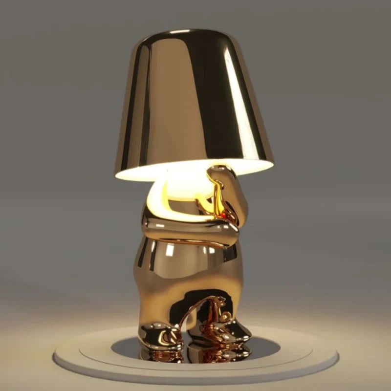 Cordless Rechargeable Table Lamp with Touch Dimming and Metallic Finish - Image 13