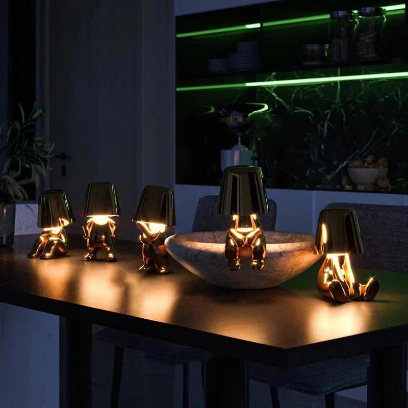 Cordless Rechargeable Table Lamp with Touch Dimming and Metallic Finish - Image 7