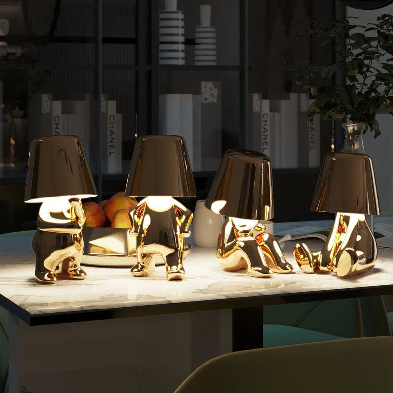 Cordless Rechargeable Table Lamp with Touch Dimming and Metallic Finish - Image 8