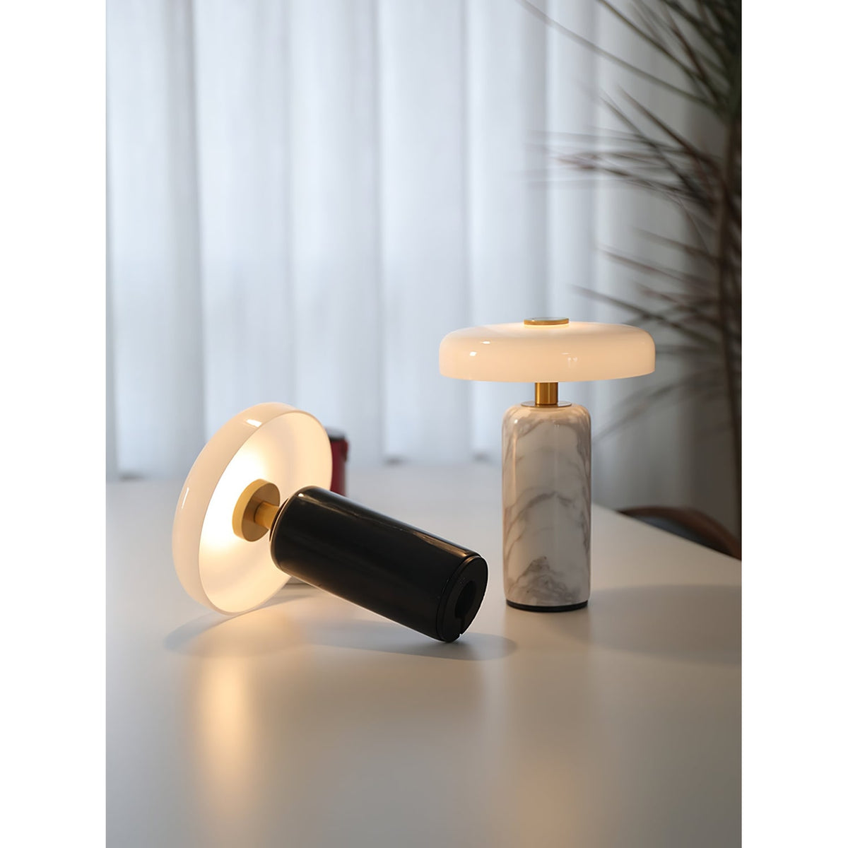 Cordless Table Lamp with Marble Base Touch Control and Rechargeable LED Light - Image 12