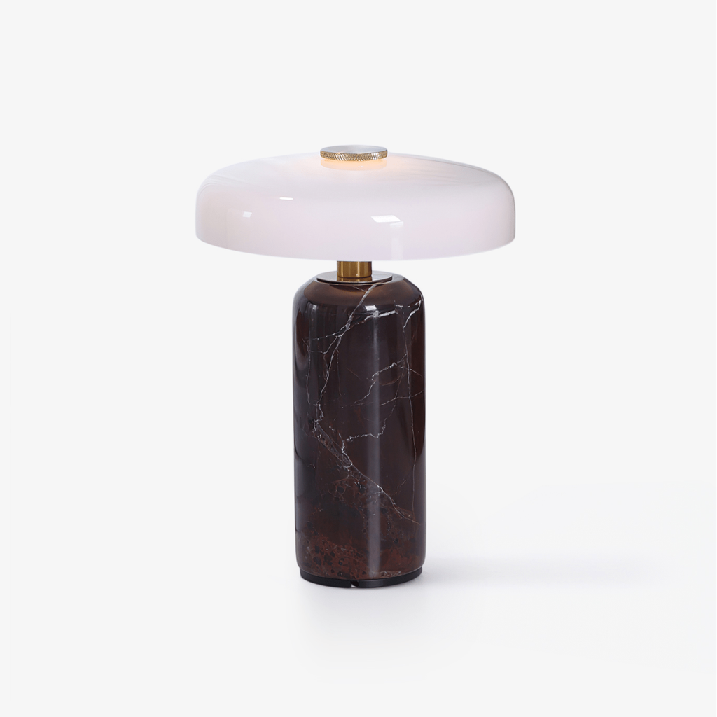Cordless Table Lamp with Marble Base Touch Control and Rechargeable LED Light - Image 1