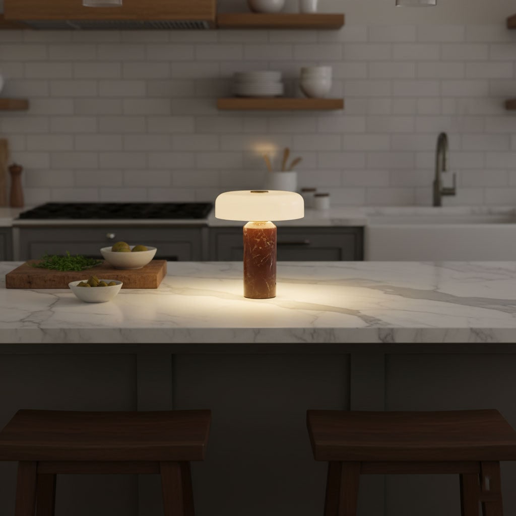 Cordless Table Lamp with Marble Base Touch Control and Rechargeable LED Light - Image 6