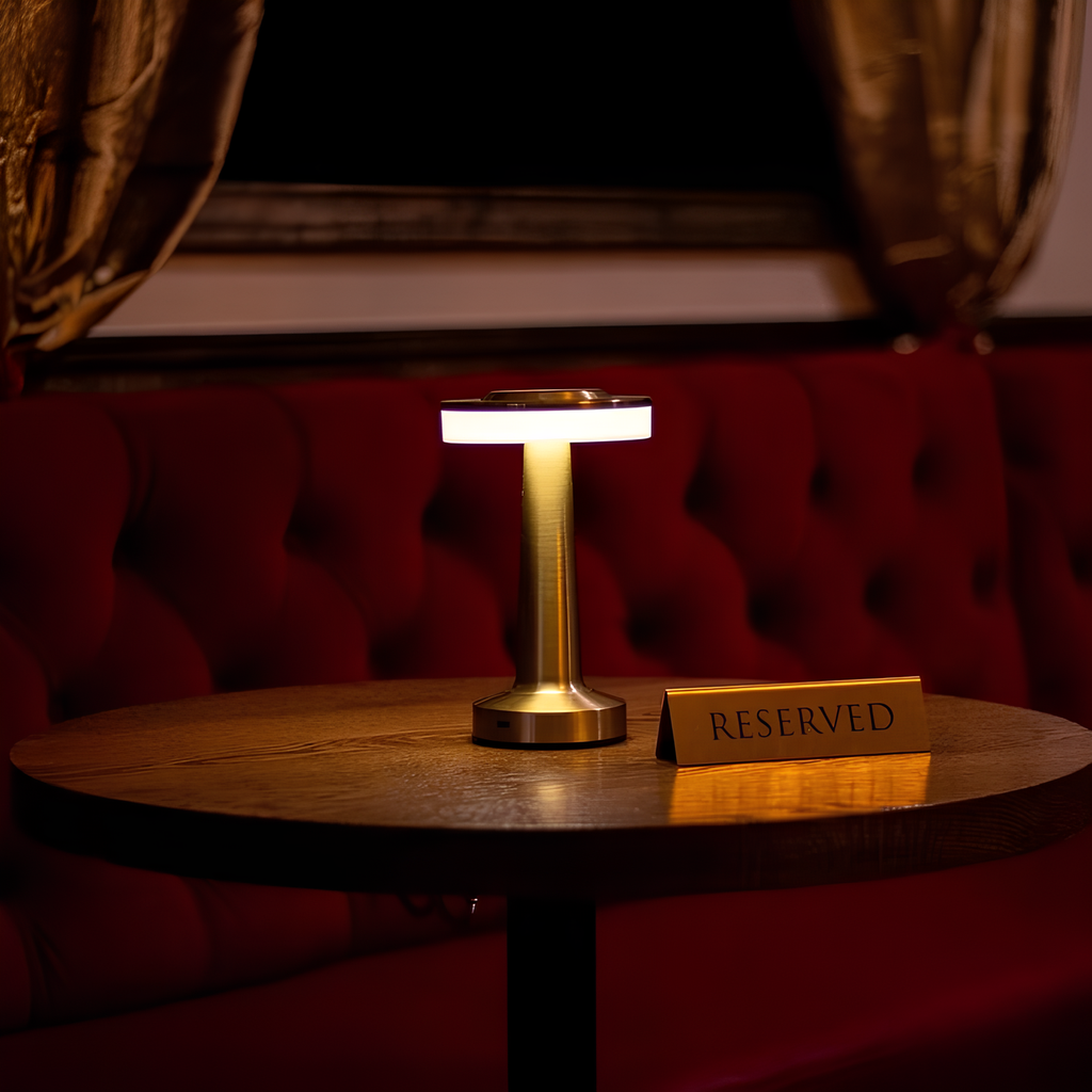 Cordless Table Lamp with Rechargeable Battery Portable LED Light with Metallic Finish - Image 13