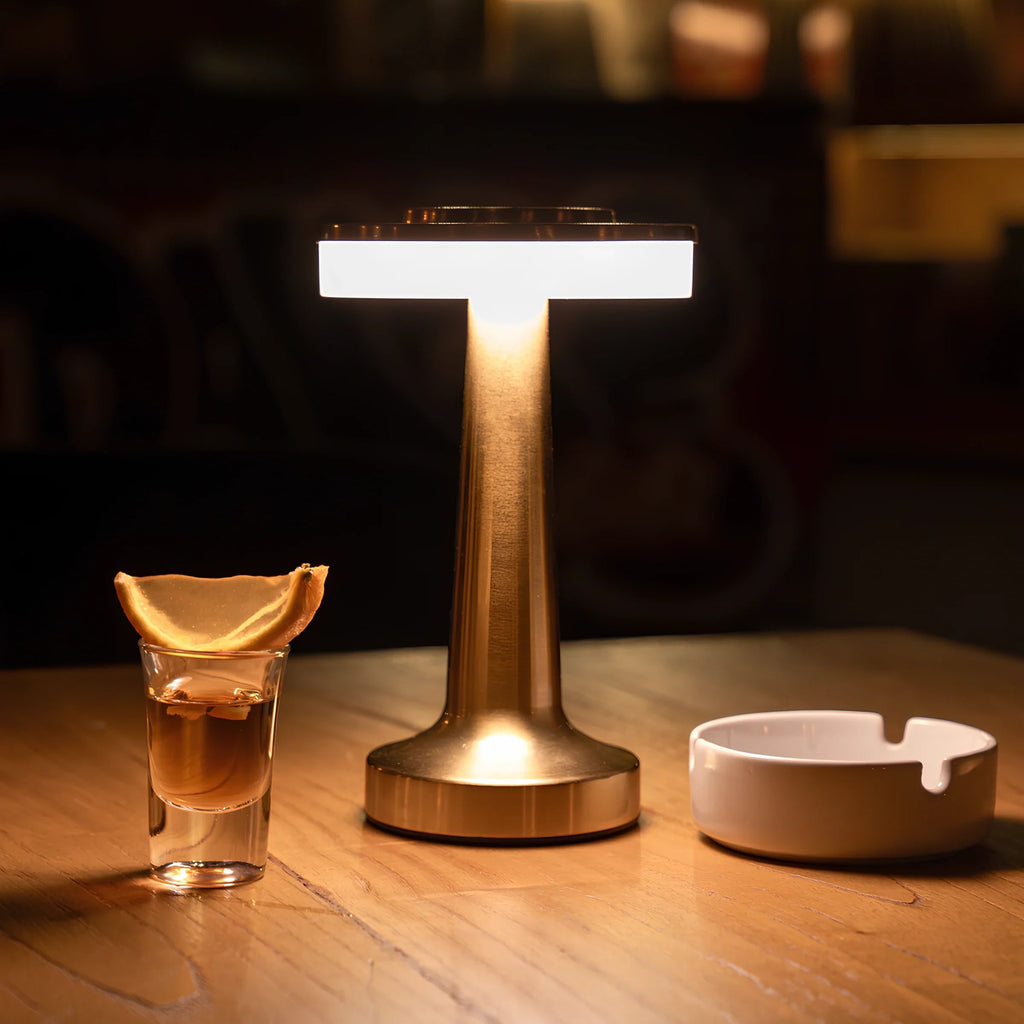Cordless Table Lamp with Rechargeable Battery Portable LED Light with Metallic Finish - Image 15