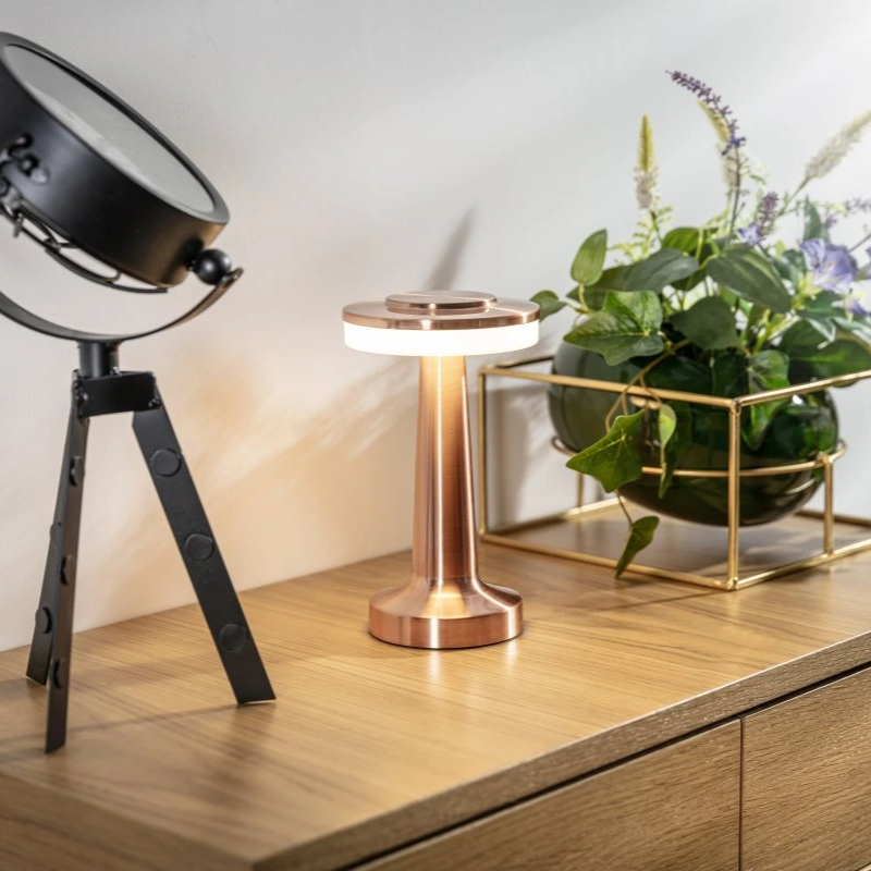 Cordless Table Lamp with Rechargeable Battery Portable LED Light with Metallic Finish - Image 16