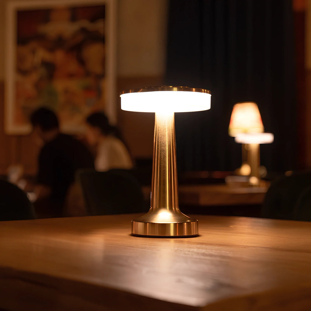 Cordless Table Lamp with Rechargeable Battery Portable LED Light with Metallic Finish - Image 17