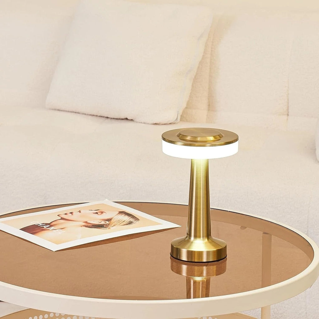 Cordless Table Lamp with Rechargeable Battery Portable LED Light with Metallic Finish - Image 18