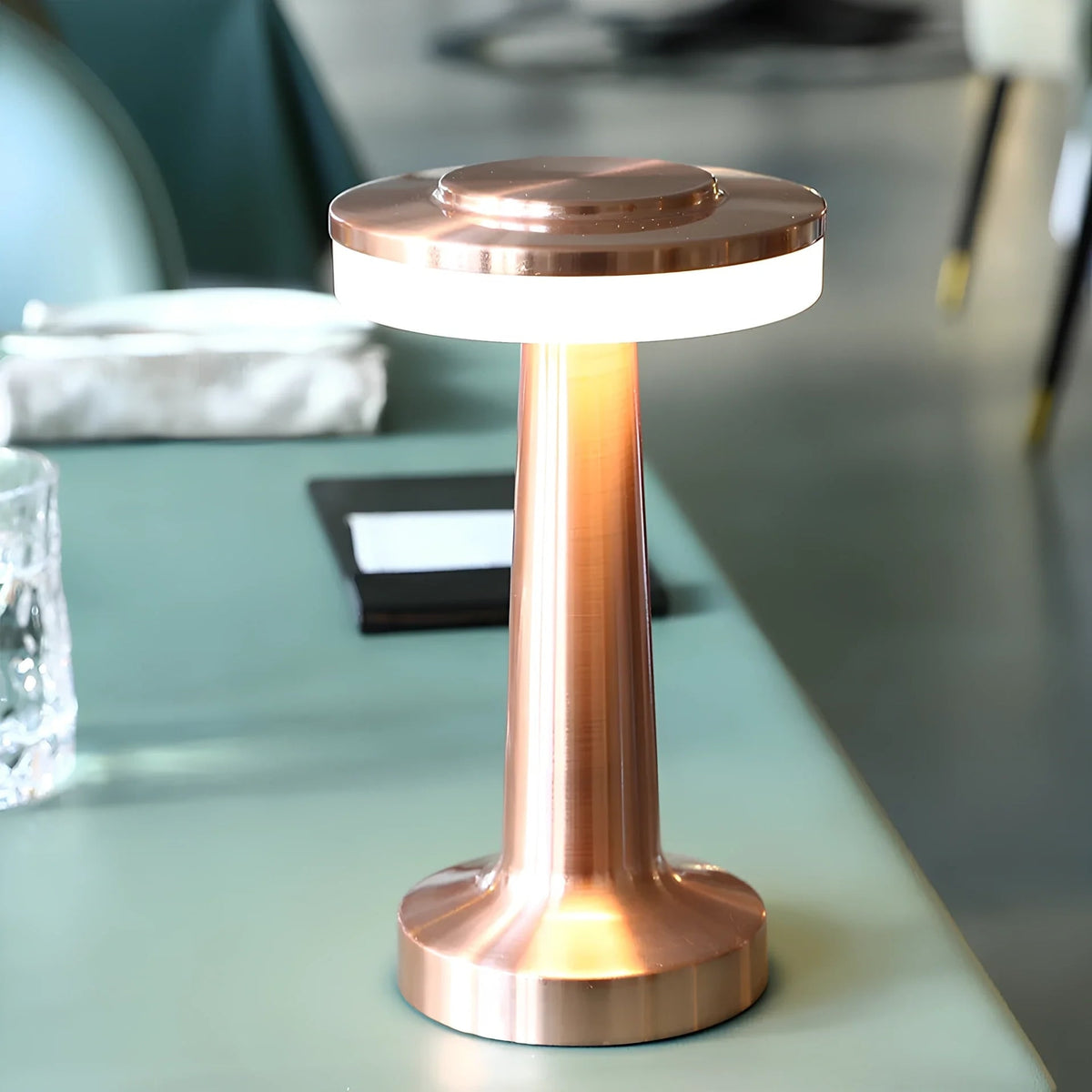 Cordless Table Lamp with Rechargeable Battery Portable LED Light with Metallic Finish - Image 20