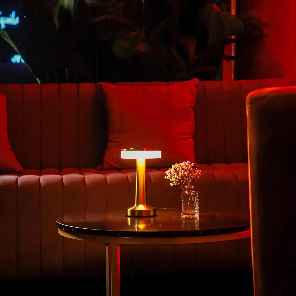 Cordless Table Lamp with Rechargeable Battery Portable LED Light with Metallic Finish - Image 5