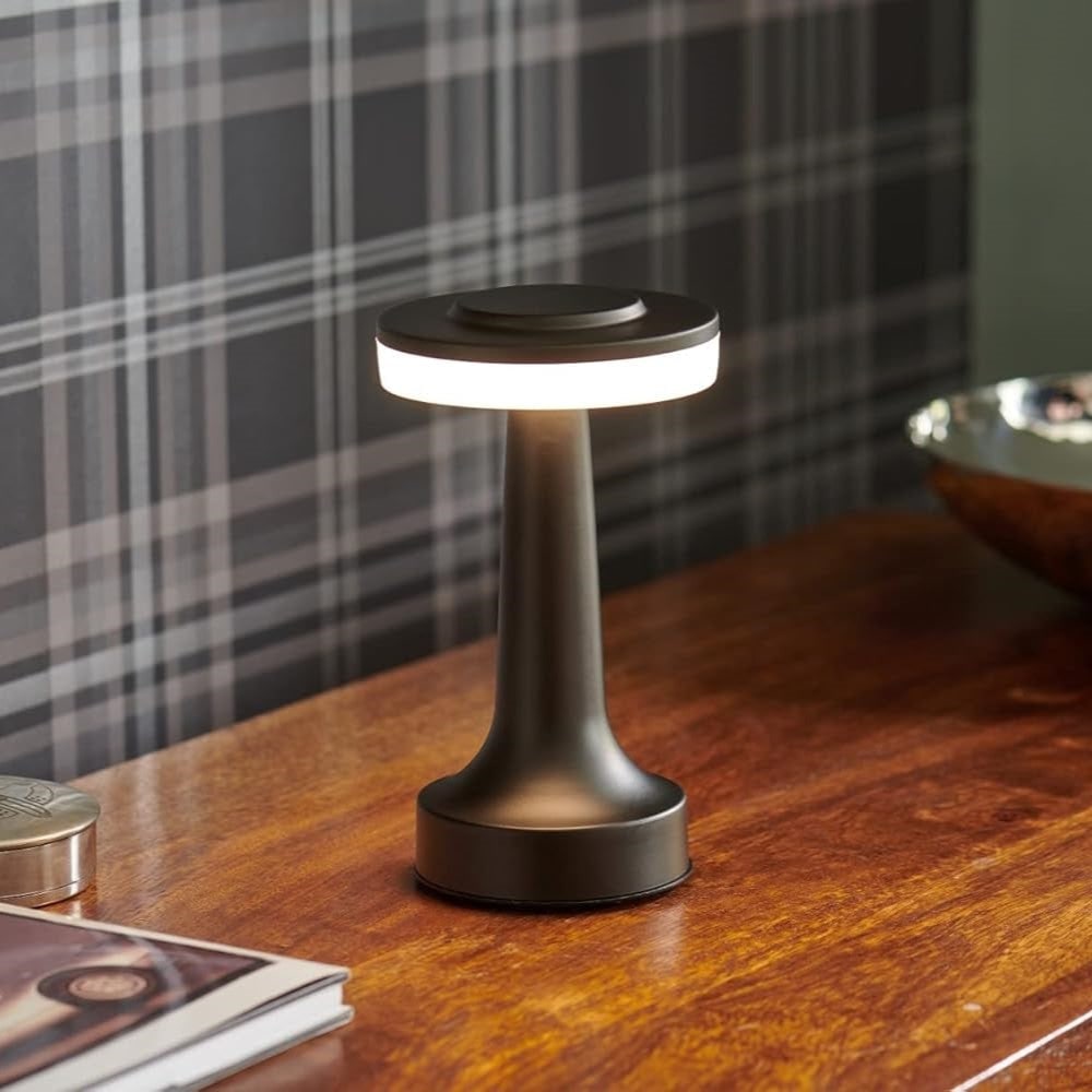 Cordless Table Lamp with Rechargeable Battery Portable LED Light with Metallic Finish - Image 7