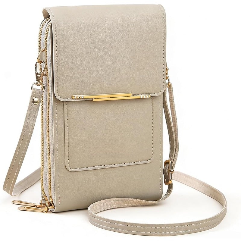 Crossbody Phone Bag with Touchscreen Window RFID Blocking and Waterproof Protection - Image 1