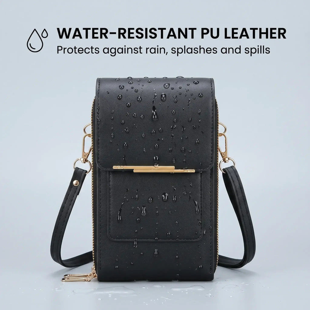 Crossbody Phone Bag with Touchscreen Window RFID Blocking and Waterproof Protection - Image 4