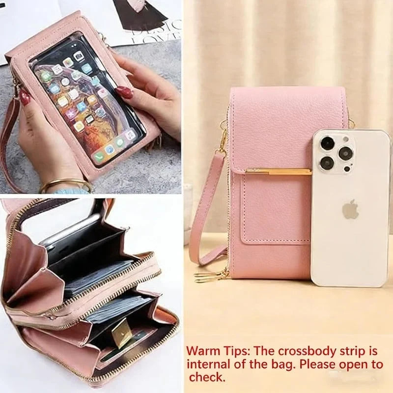 Crossbody Phone Bag with Touchscreen Window RFID Blocking and Waterproof Protection - Image 5