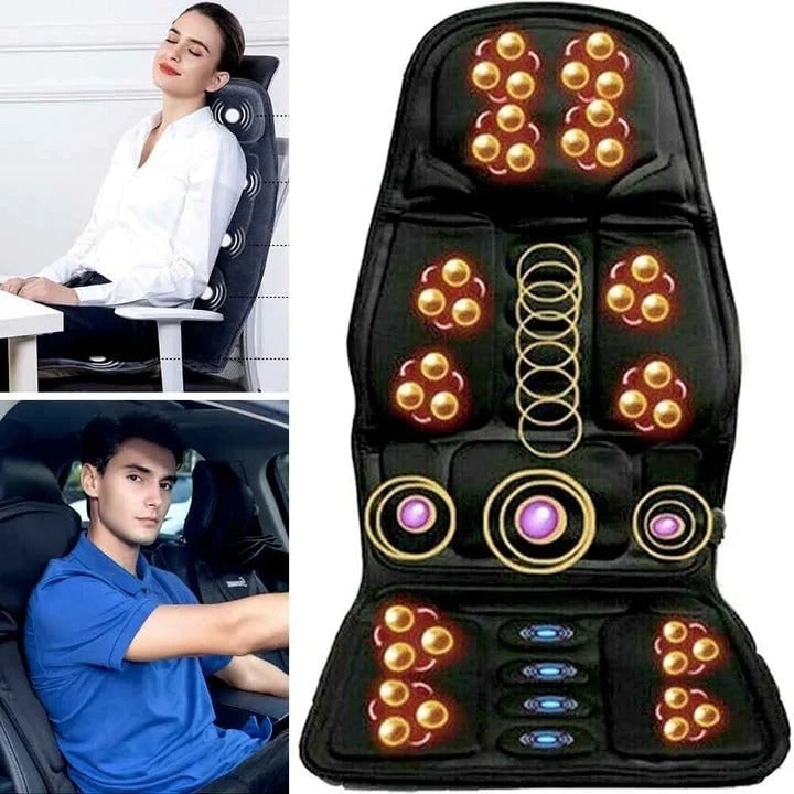Desk Chair Seat Cushion with Massage Heat and Remote Control for Car and Office - Image 1