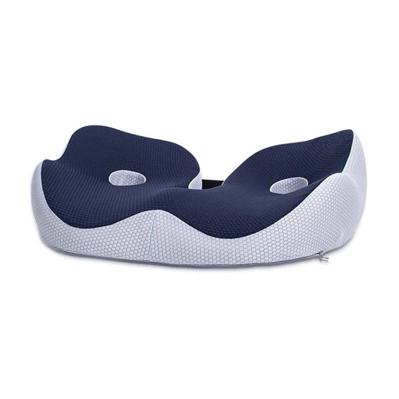 Desk Chair Seat Cushion with Memory Foam Orthopedic Support and Adjustable Strap - Image 1